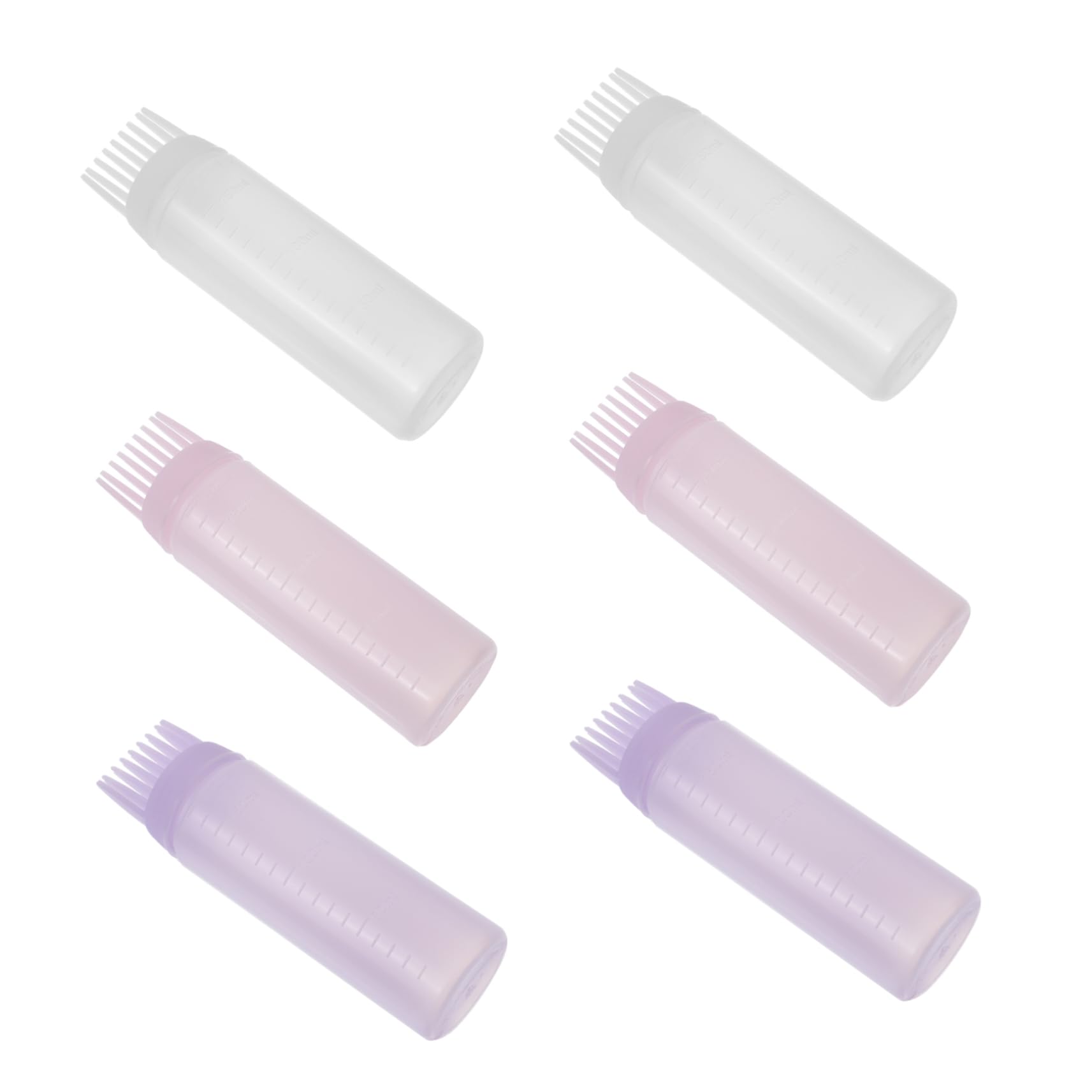 OSOLADY 6pcs Root Bottle Applicator for Hair Dye Scale Hair Colouring Bottle Comb