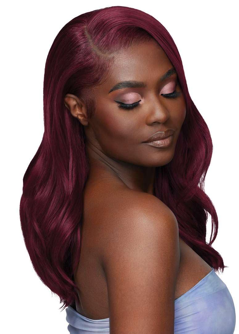 Outre Airtied 100% Fully Hand-Tied Wig - Human Hair Blend - Loose Body Wave 18'' (DARK BROWN 2)
