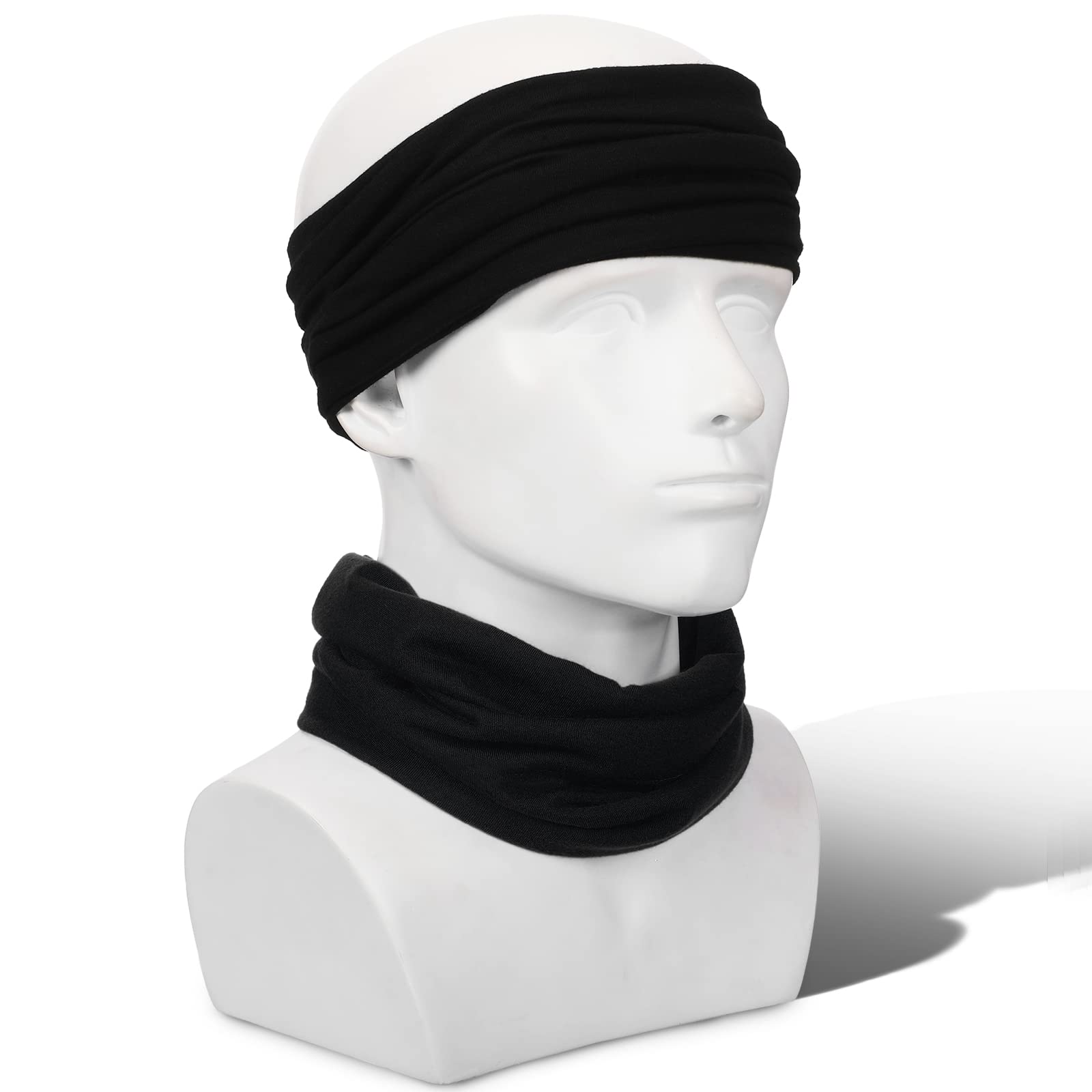 Sintege Dreadlocks Tube Sock Headband - Unisex Spandex Cap for Long Hair, Black, Model: Sintege-Caps-mtNY3616