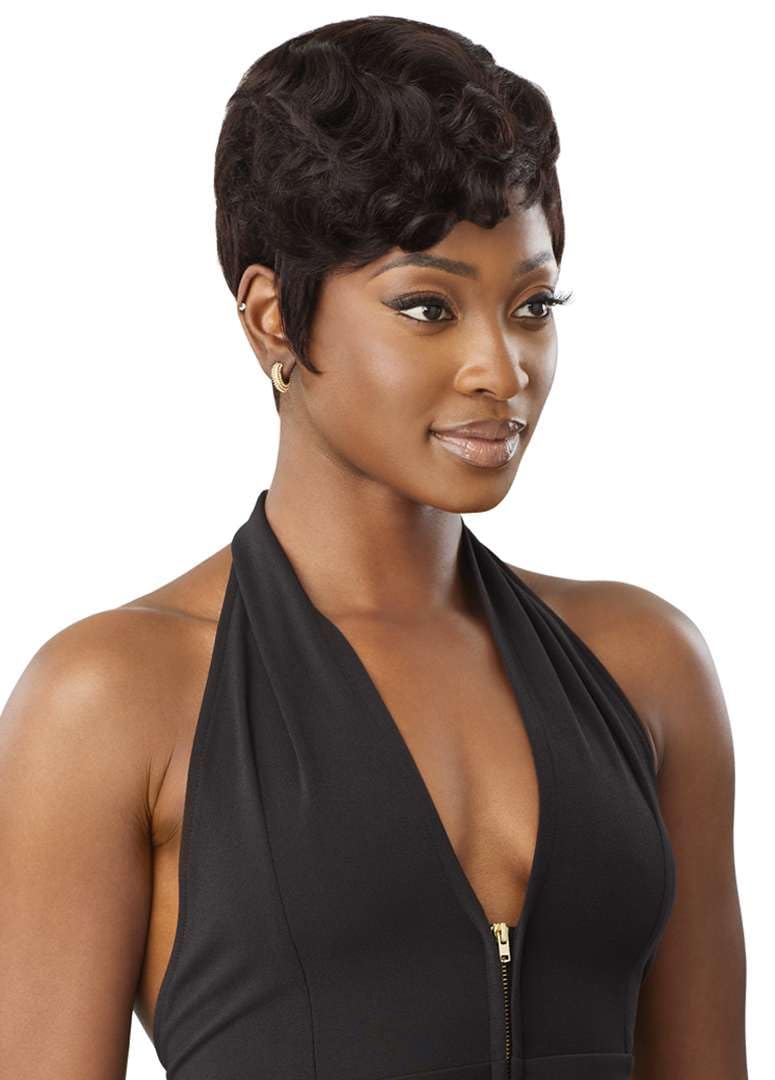 Outre Fab & Fly Full Cap Wig - Human Hair - Riri (NATURAL BLACK)