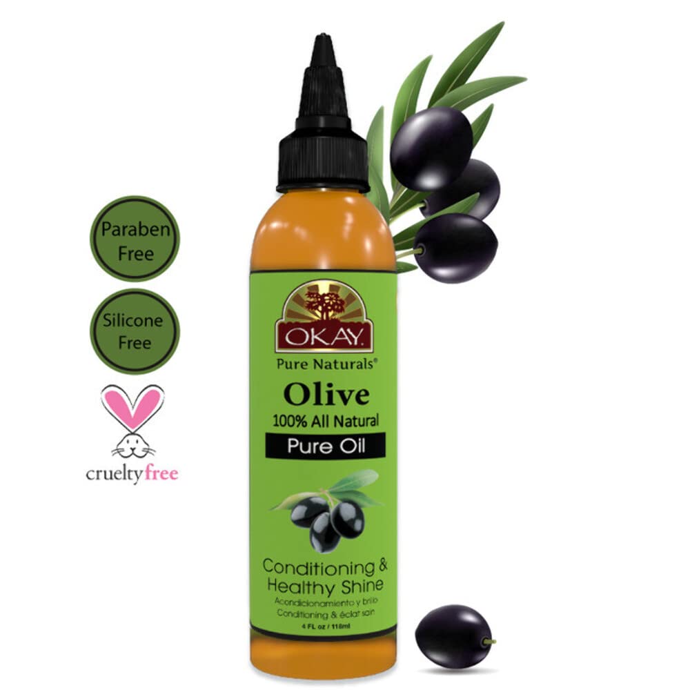 Okay 100% Pure Olive Oil For Skin And Hair 4Oz / 118Ml