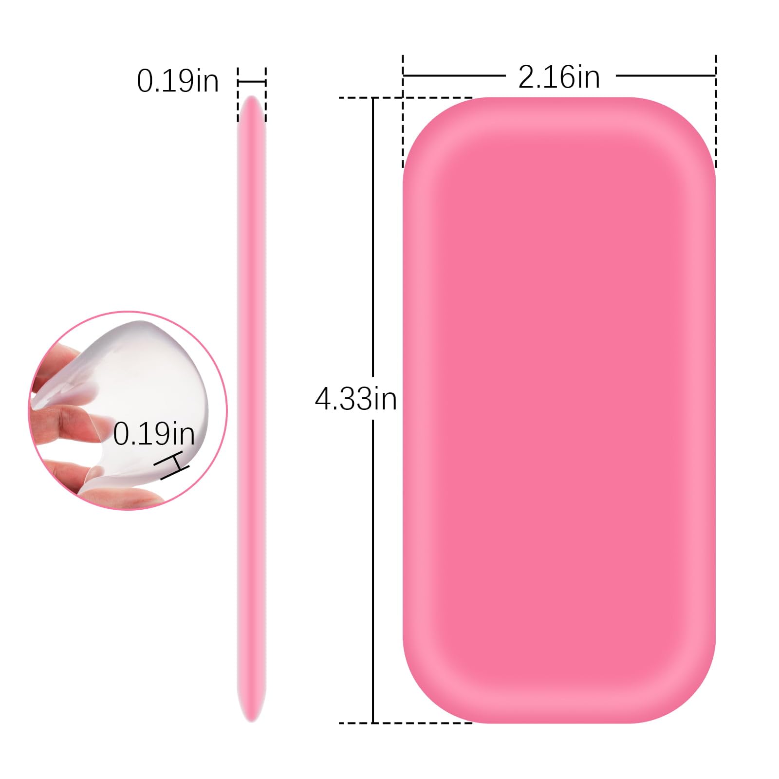 4Pcs Silicone Lash Pad Silicone Eyelash Extension Pad Loose False Lashes Holder Pad Lash Grafting Gasket Pallet Reusable Silicon
