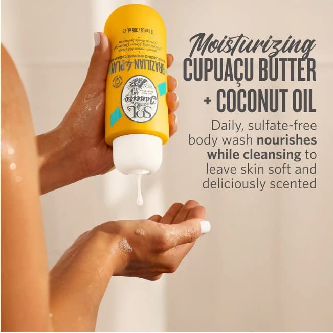 Brazilian 4 Play Moisturizing Shower Cream-Gel By Sol De Janeiro, 3 Oz Shower Gel