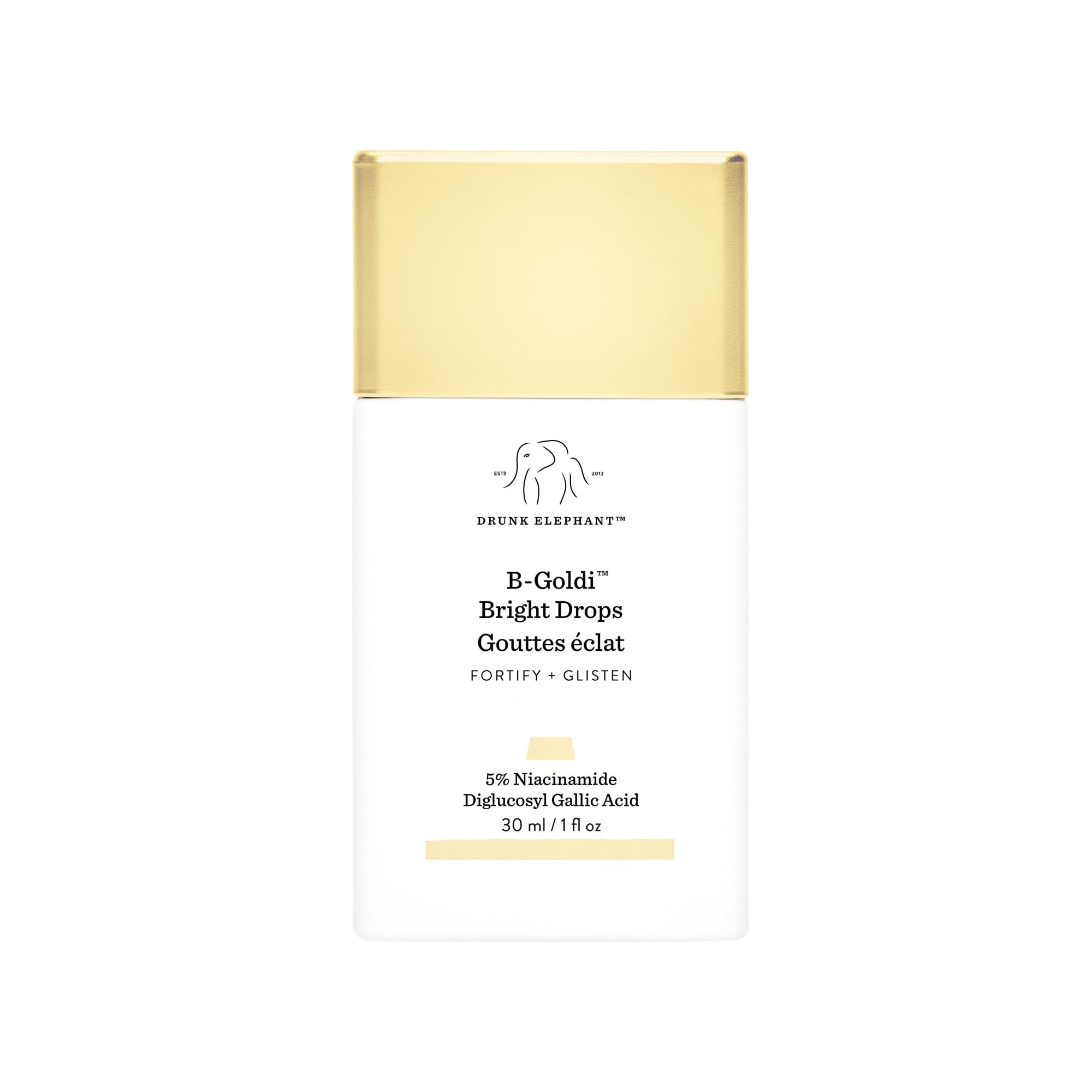 Drunk Elephant BGoldi Bright Drops  30 ml/1 fl oz  Illuminating Color Serum Drops  Clean Clinical Skincare  CrueltyFree  