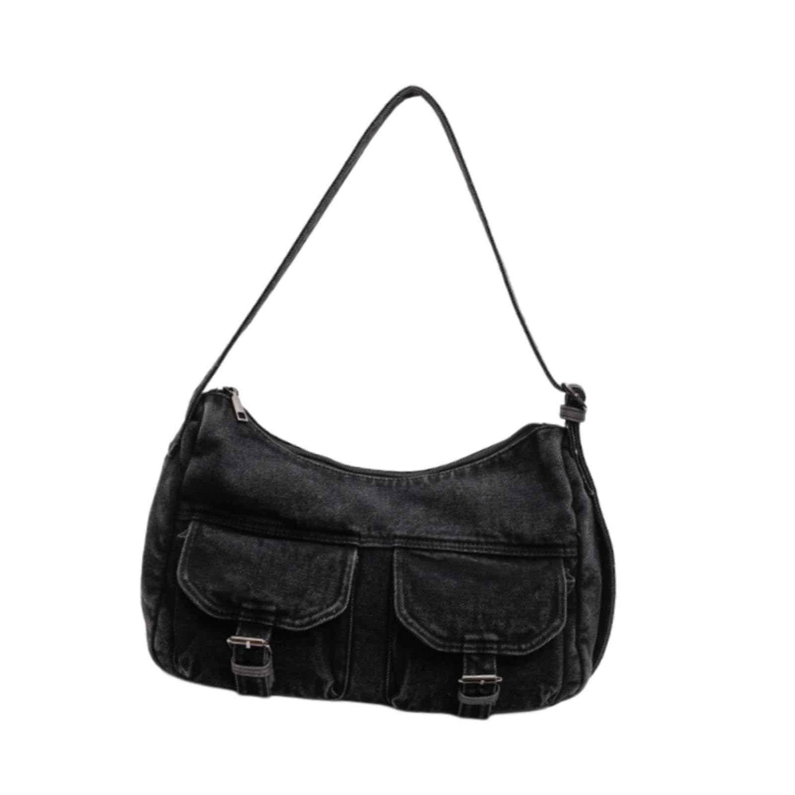 Enakshi WomenS Shoulder Bag Tote Adjustable Strap Retro Aesthetic Casual Hobo Purse Black|Clothing, Shoes & Accessories | Women