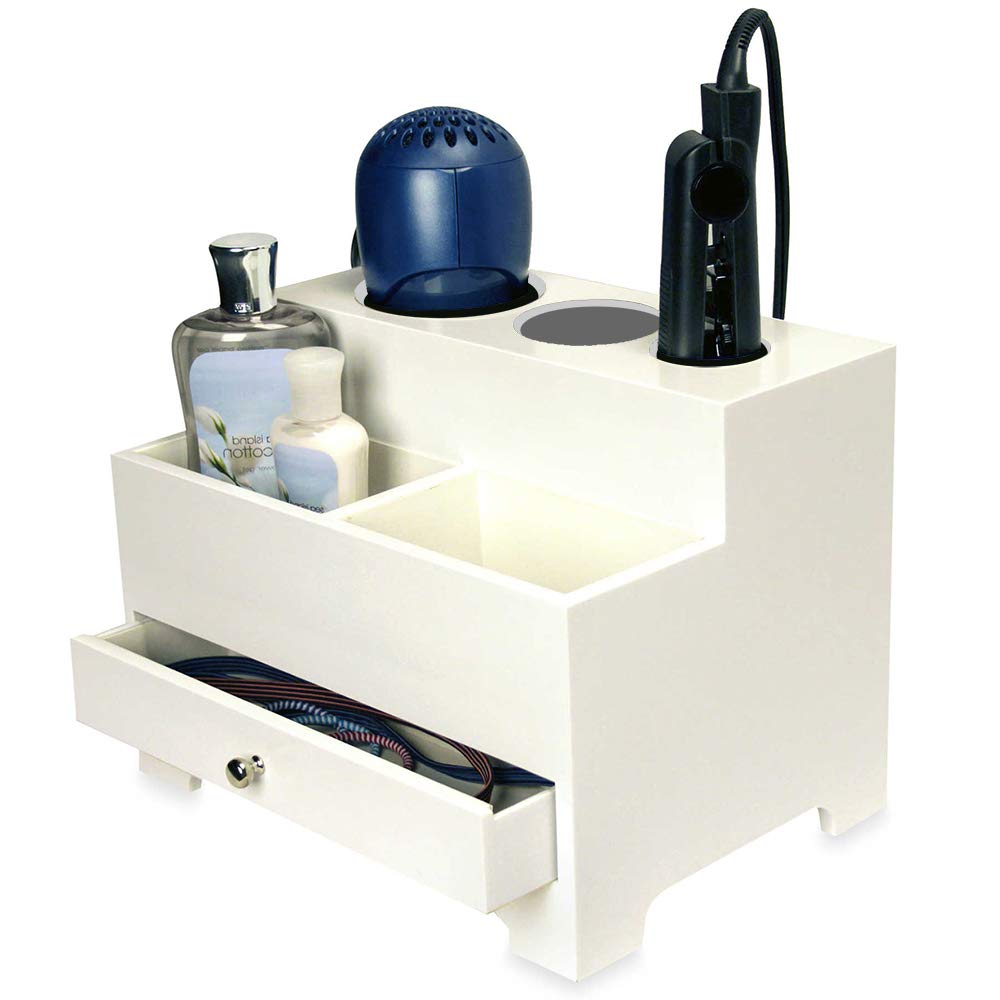 OnDisplay Makayla Deluxe Hair Tool and Accessory Organization Station  Holds Hair Dryer, Curling Iron, Hair Straightener and mo