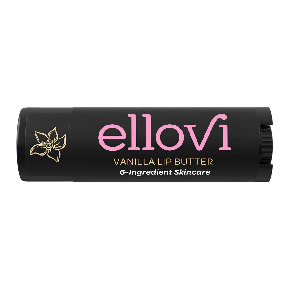 Ellovi Natural Lip Butter Lip Balm - Vanilla - Pure Enough to Eat - Made With Just 6 Vegan Ingredients - 100% Natural & Organic 