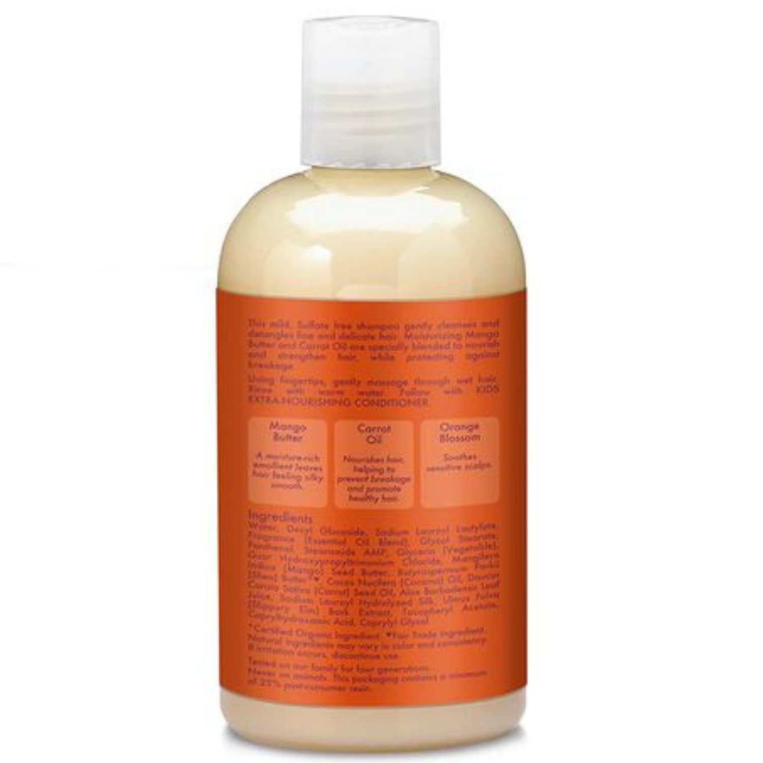 Shea Moisture Kids Shampoo - Extra-Nourishing Shea Butter, Mango & Carrot Hair Detangler With Orange Blossom Extract, Sulfate-Fr