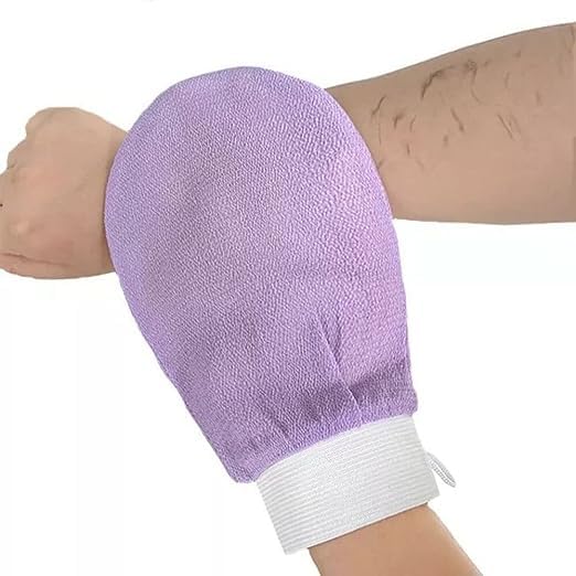 Banira Exfoliating Bath Scrub Glove For Body & Face Dead Skin Remover,Tan Removal Magic Peeling Bath Glove (Multicolor)