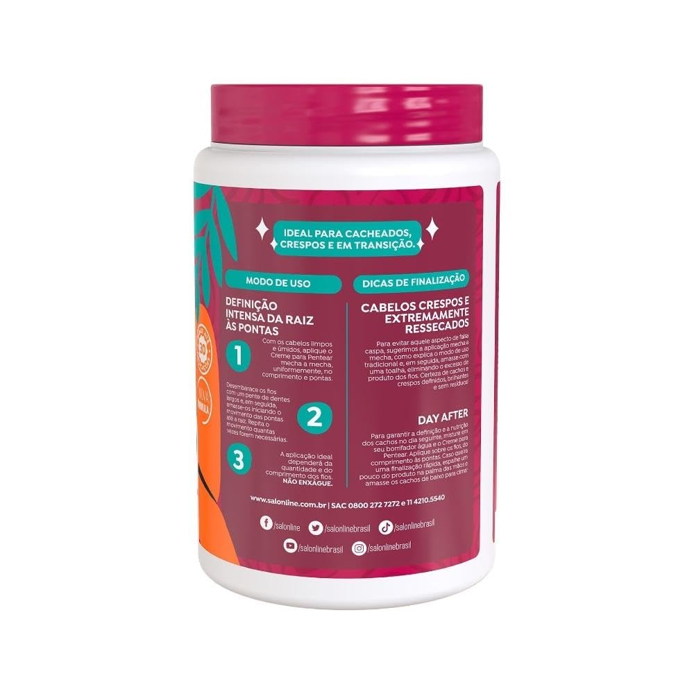 Salon Line - Linha Creme para Pentear - Definicao Antifrizz 1000 Gr - (Combing Cream - Anti-Frizz Definition Net 35.27 Oz)