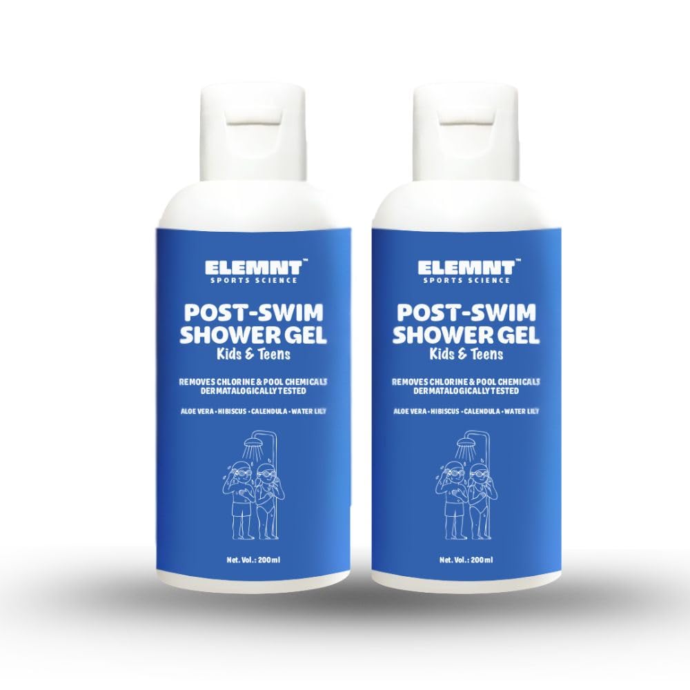 Elemnt Post Swim Shower Gel For Kids & Teens | Chlorine & Odour Cleansing Body Wash | Dermatologically Tested Shower Gel | Vegan