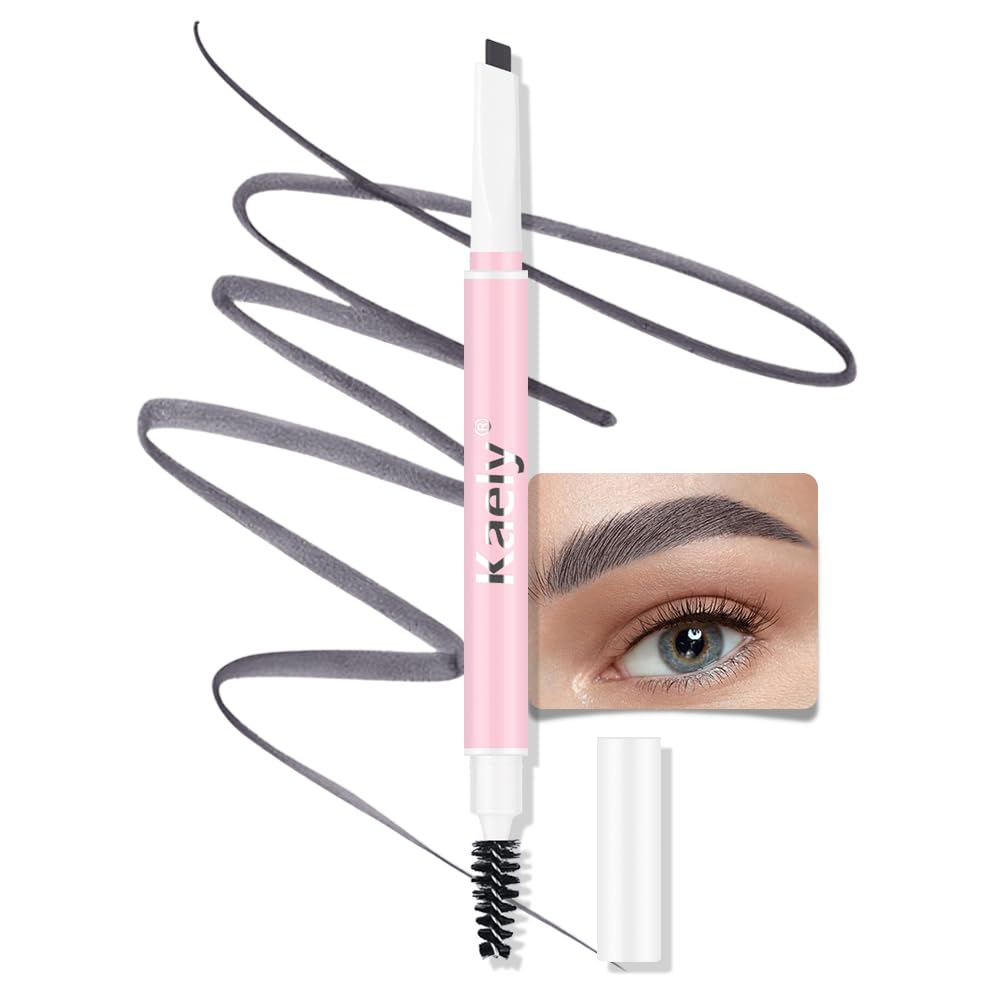 Waterproof Eyebrow Pencil, Professional Makeup Micro Brow Pencil, Double-Ended Ultra-Fine Eyebrow Pencil, Ultra-Fine Mechanical