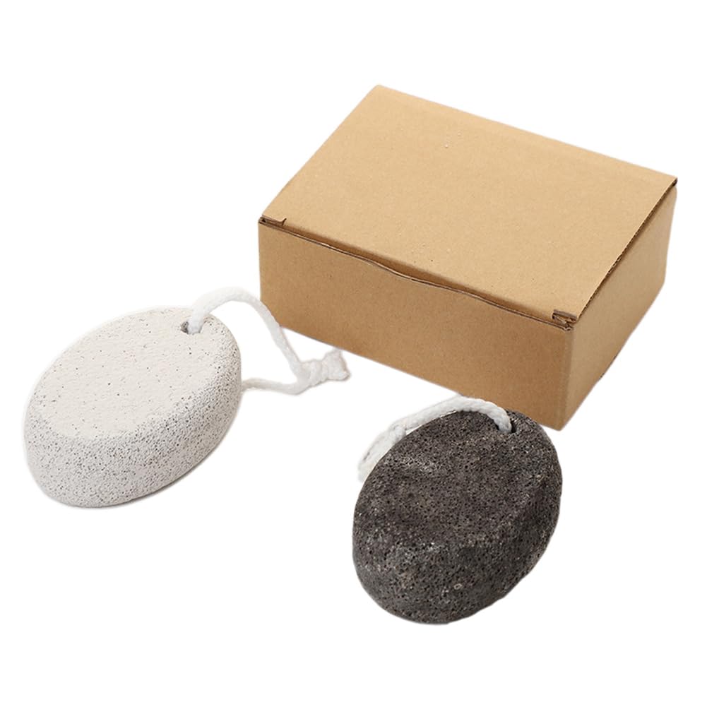 2 Pieces Natural Pumice Stone for Feet Callus Natural Foot File Scrubber Hard Skin Callus Remover for Feet and Hands Pedicure To