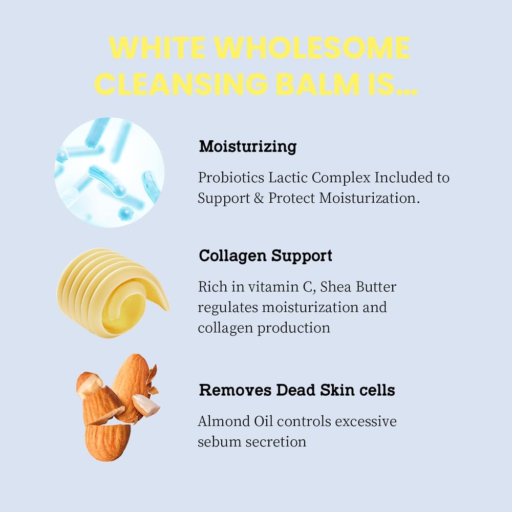 TOVEGAN COLOR FOOD SERIES White Wholesome Cleansing Balm 4.05 fl.oz