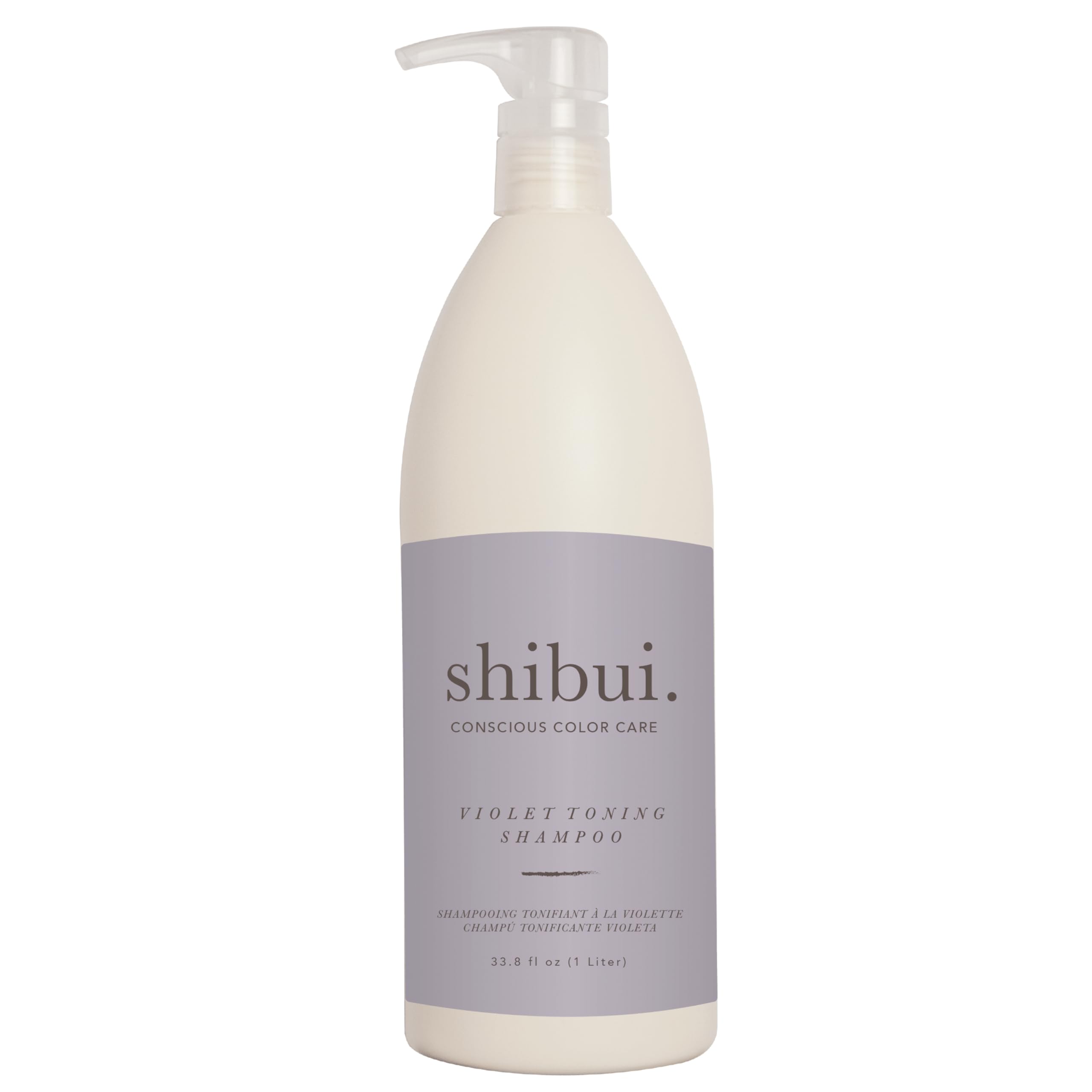 SHIBUI Violet Toning Shampoo, Neutralizes Brassiness with Acai Oil & Hibiscus, for Blonde, Highlighted, & Silver Hair, 33.8 Fl O