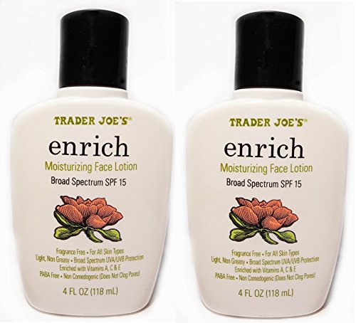 Trader Joe's Enrich Moisturizing Face Lotion, 4 Fl Oz (Pack of 2) - Hydrating Formula for Healthy Skin