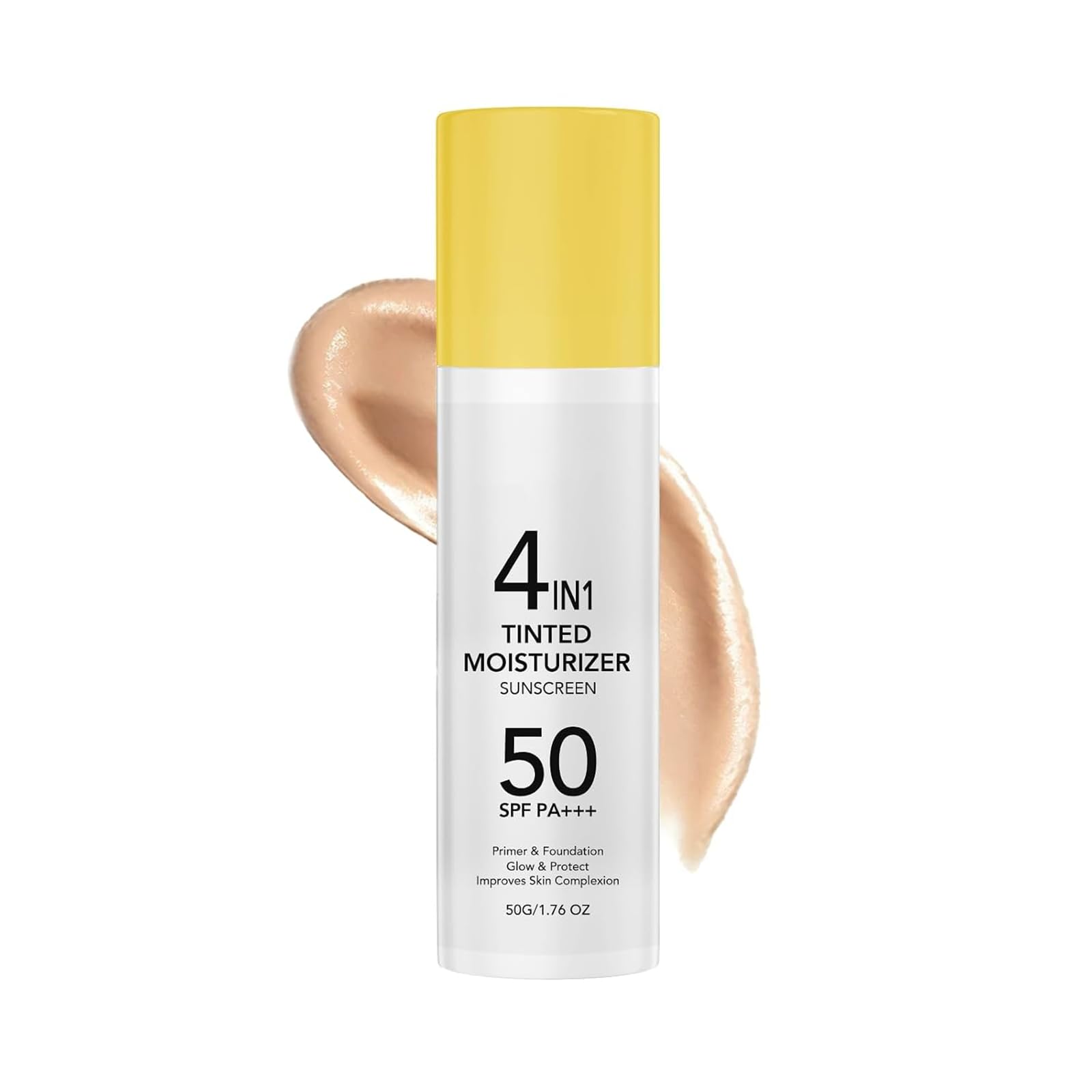 Tinted Moisturizer SPF50, AntiAging Tinted Sunscreen Natural Color