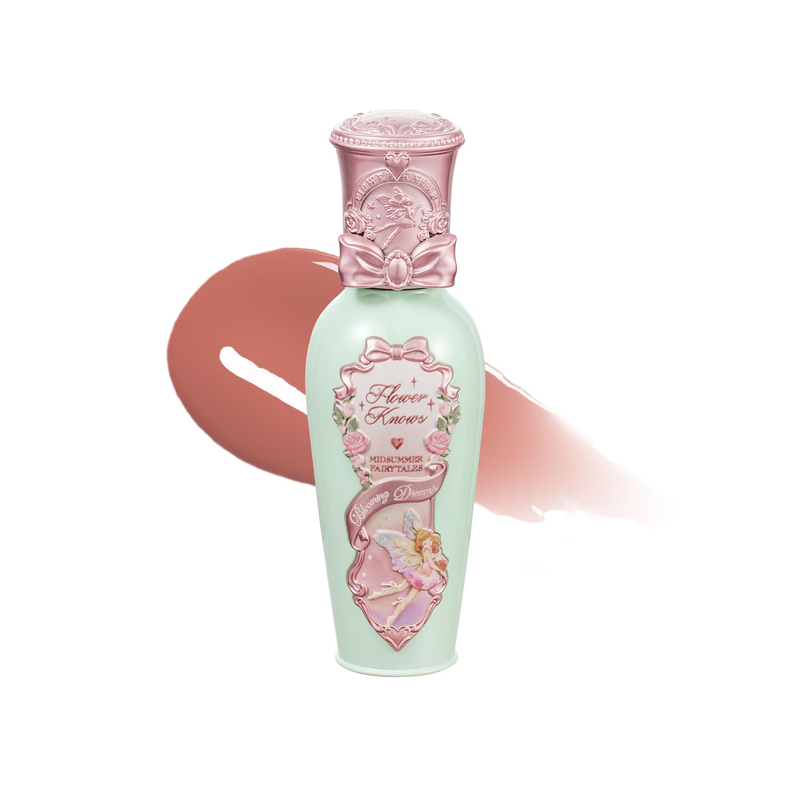 Flower Knows Midsummer Fairytales Lip Gloss-Glowy Moisturizing Coating Lip Lacquer-Hydrating Tinted Lip Oil for Girls&Women-Vega