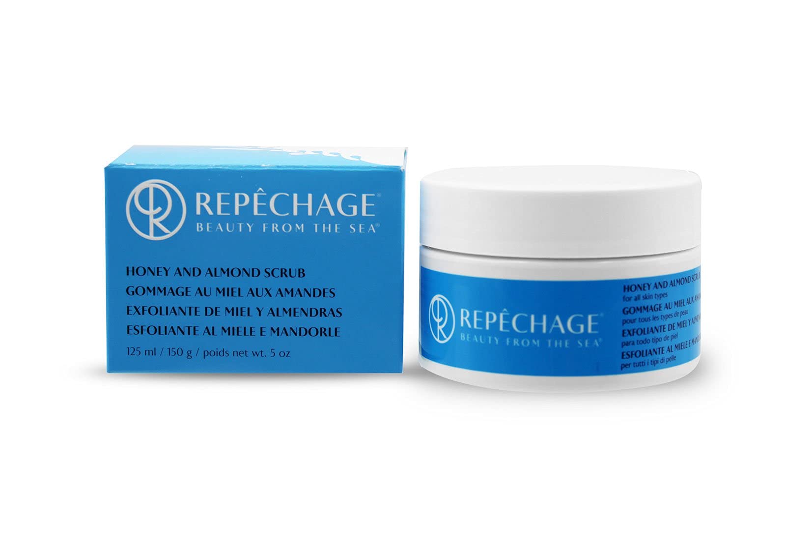 Repechage Honey and Almond Scrub For All Skin Types - Exfoliating Face Mask and Scrub Deeply Cleanses, Gentle Face Exfoliator He
