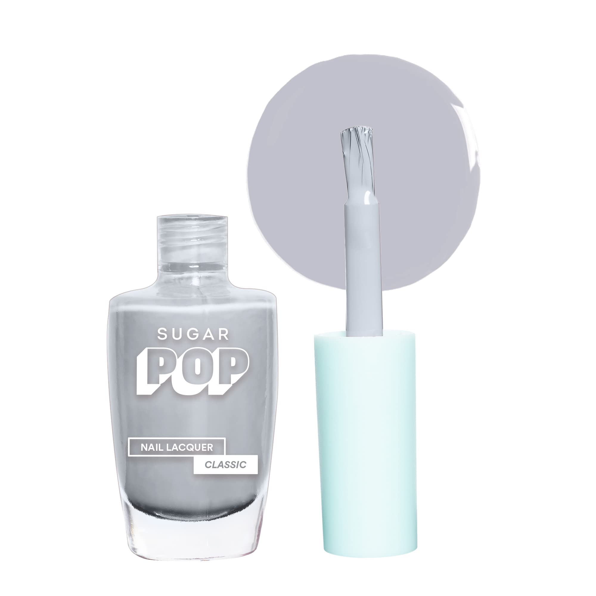 Sugar Pop Nail Lacquer - 20 Silver Crown (Grey) 10 Ml - Dries In 45 Seconds - Quick-Drying, Chip-Resistant, Long-Lasting. Glossy