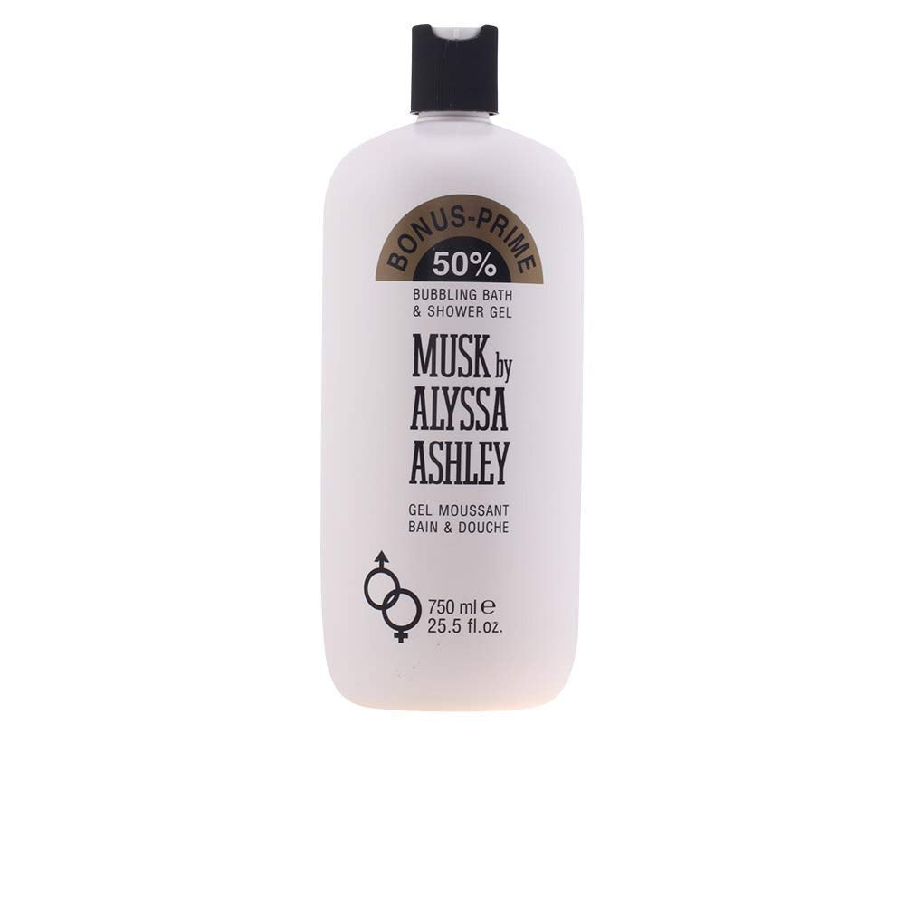 ALYSSA ASHLEY Musk Shower Gel - Infused with Jasmine & Iris, 25.5 oz, White