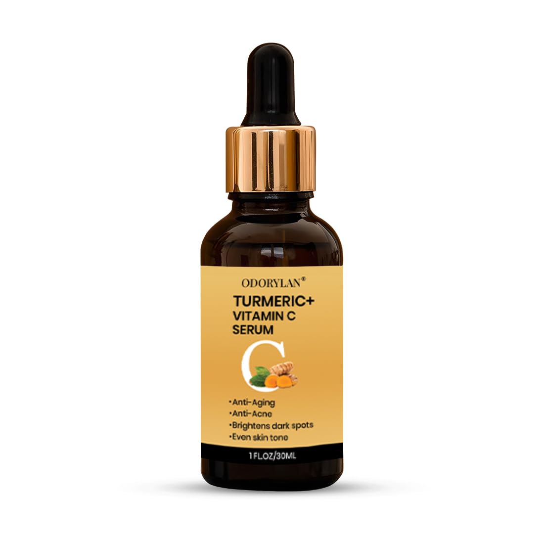 Detailr Turmeric & Vitamin C Face Serum For Glowing Skin | Lightweight Brightening Serum With Natural Extracts | Suitable For Al