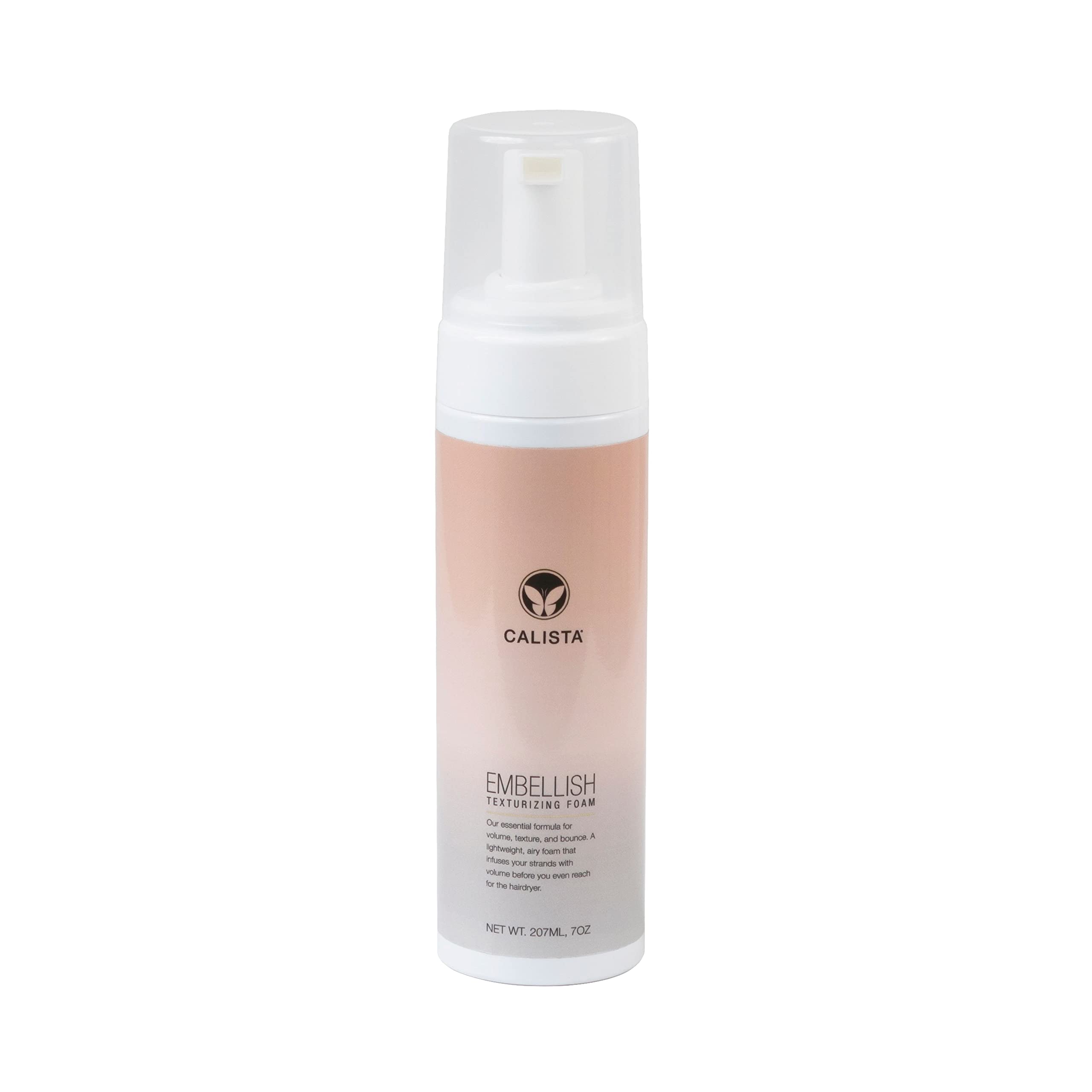 Calista Embellish Texturizing Foam, Salon Quality Lightweight Styling Mousse For All Hair Types, Styling Volumizer, 7 Oz