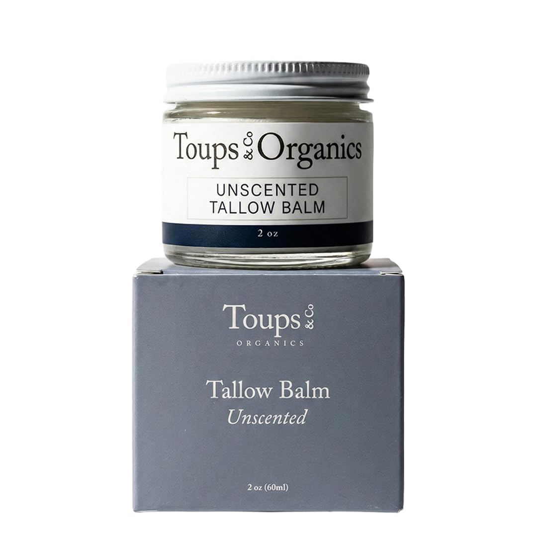 Toups & Co Tallow Balm - Unscented | Grass-Fed Tallow Balm for Face & Body | Fragrance-Free Daily Moisturizer | Minimal Ingredie