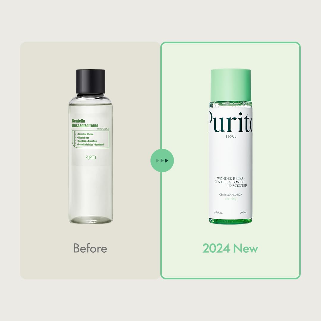 Purito Seoul Wonder Releaf Centella Toner Unscented Korean Centella, For Sensitive Skin, Soothing, Facial Toner For Face, K-Beau