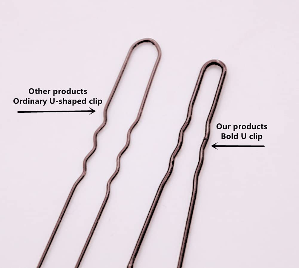 U Shaped Hair Pins Pins Bun Hair Pins,Wedding Bridal Brown Hair Pins (Brown)