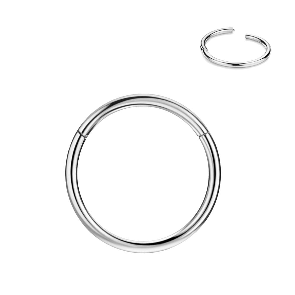 FANSING 14g Nose Rings for Women Men 10mm Nose Hoop Surgical Steel Piercing Hoop for Cartilage Helix 14 Gauge Septum Jewelry