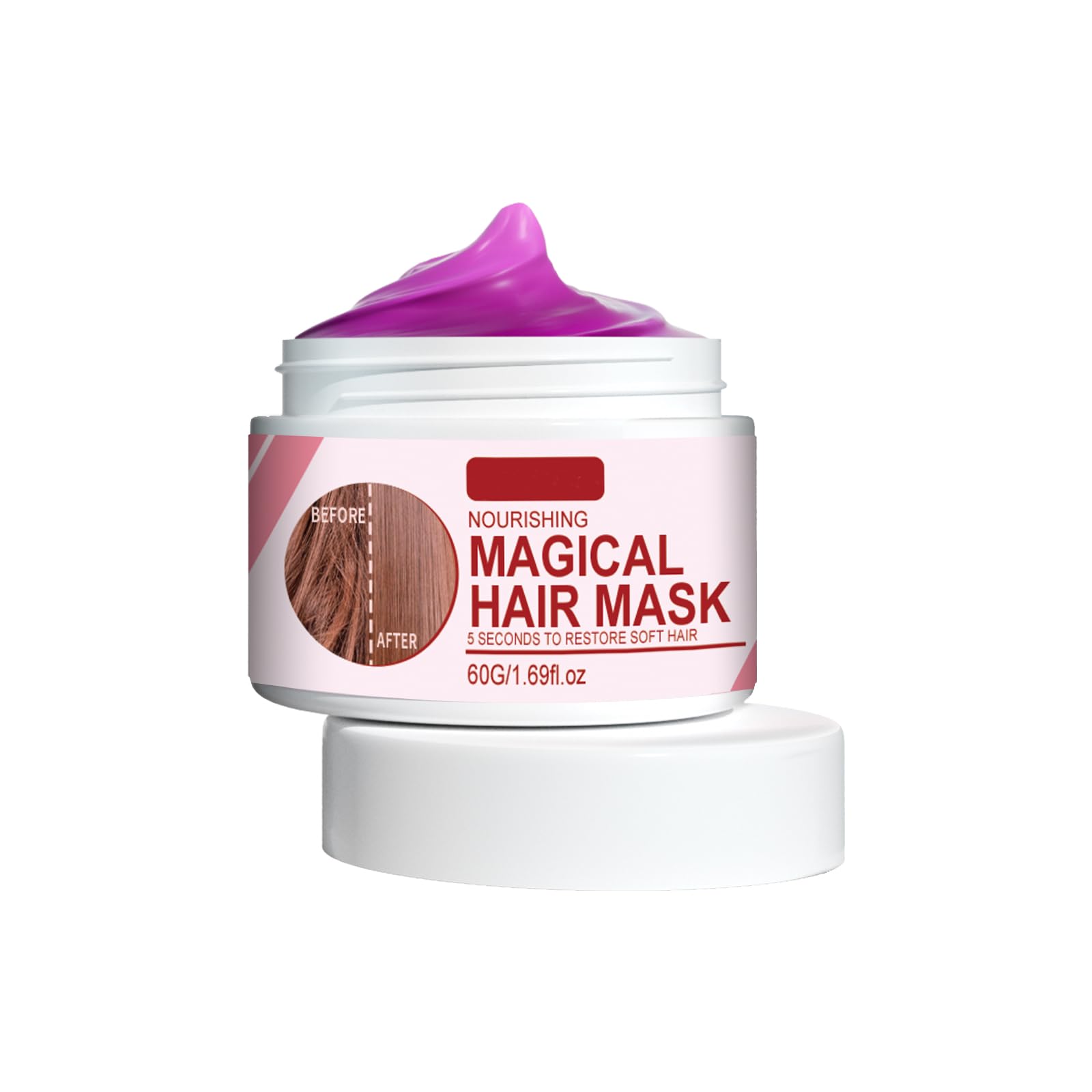 Herbs Wealth Keratin Hair Mask, Deep Conditioning & Moisturizing Treatment for Soft, Smooth Hair, SteamFree Formula, 60g