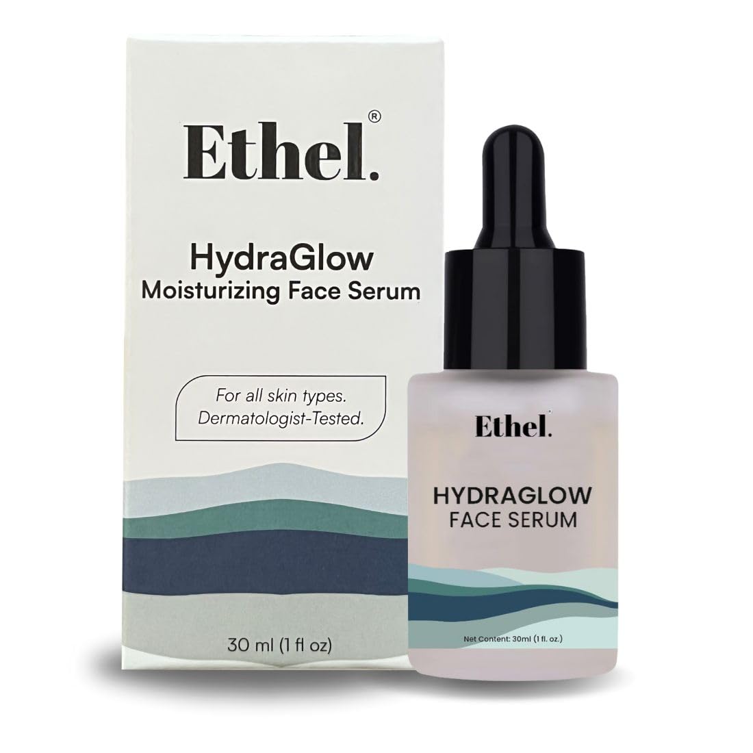 Ethel Hydra Glow Face Serum | Intense Hydration & Skin Barrier Protection | Enriched With Hygroplex Hhg, Fucogel, Aquaxyl & Beta