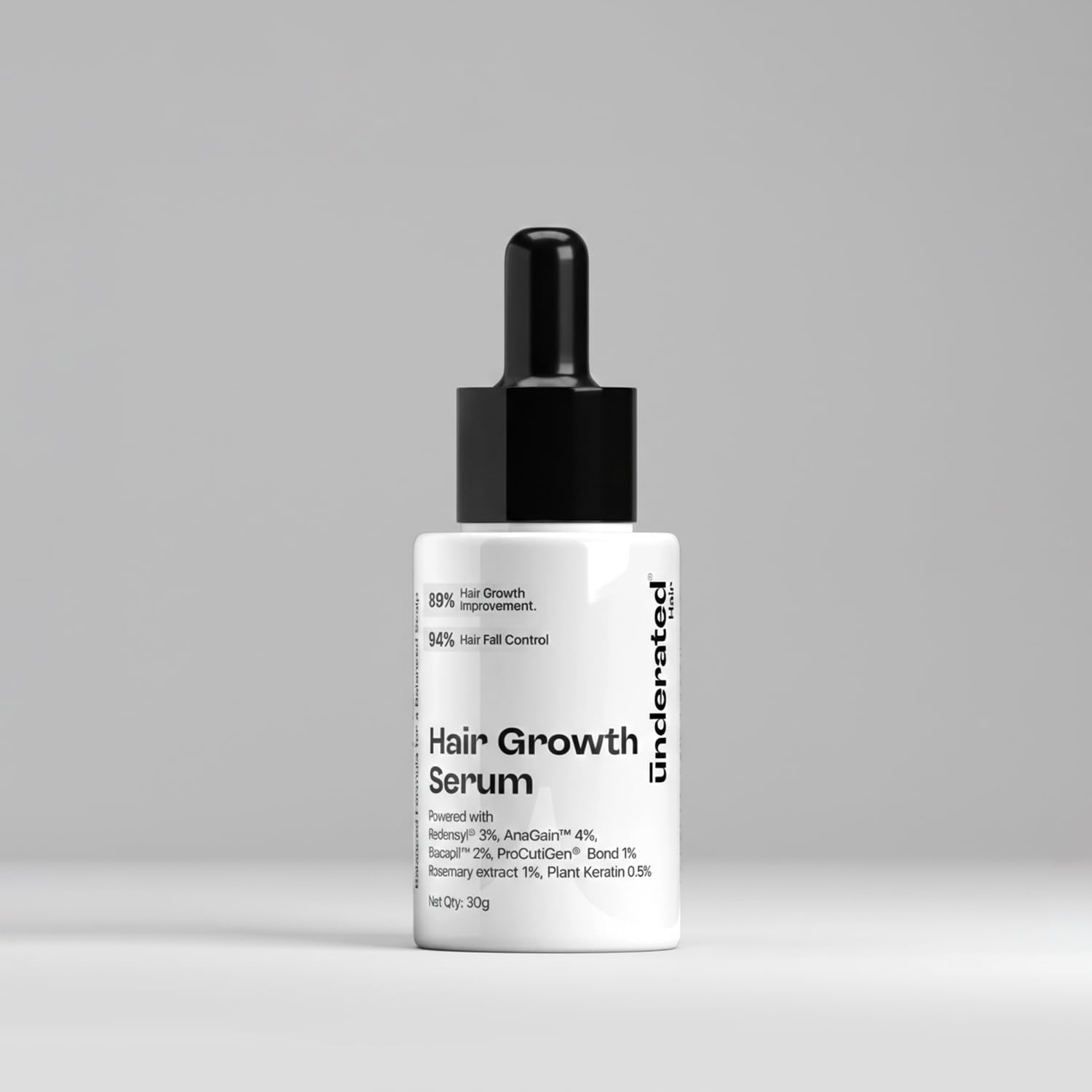Underated Hair Growth Serum  Rosemary Extract For Density Control For Thinning Hair, Enriched With Anagain 4%, Biacapil 2%, Red