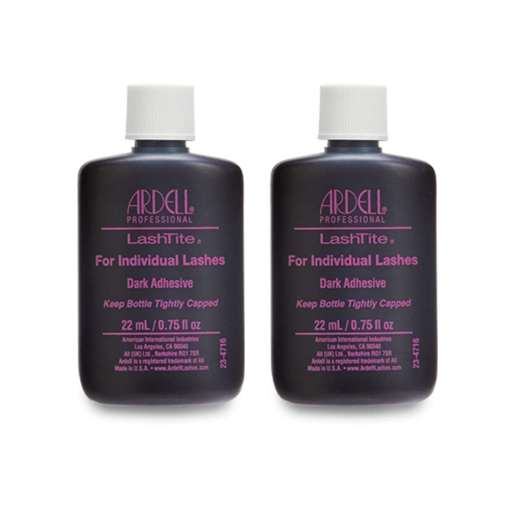 Ardell LashTite Lash Adhesive Dark for Individual Lashes, 0.75 oz x 2 pack
