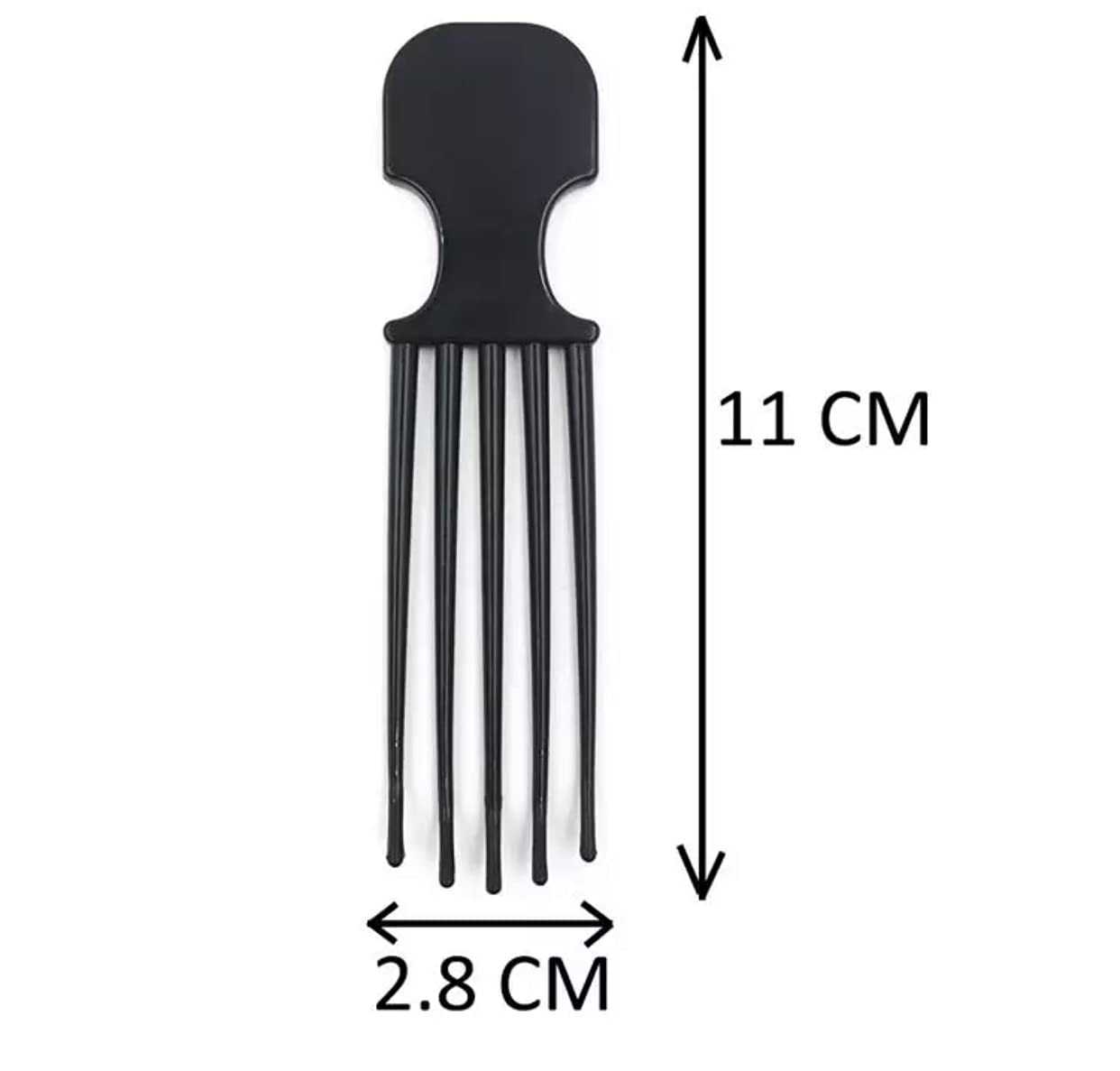 Coiffure Extensions CE Scalp Scratcher - Scalp Massager, Small Black Plastic Comb, Model Scalp001