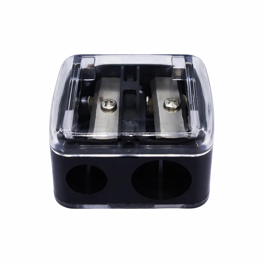 Trendy Look Professionals Makeup Kajal Eyeliner Eyebrow Pencil Dual Sharpener |Twin Hole Cosmetic Cutter For Beauty Salon,Kajal 