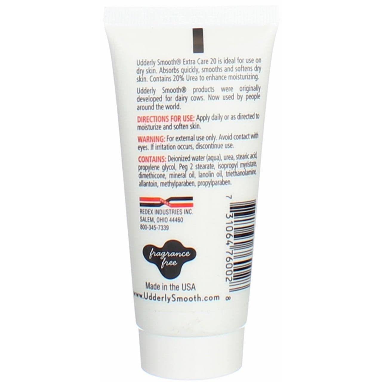 Udderly Smooth Hand & Body Cream Extra Care 20, 2Oz Each (Pack Of 6)