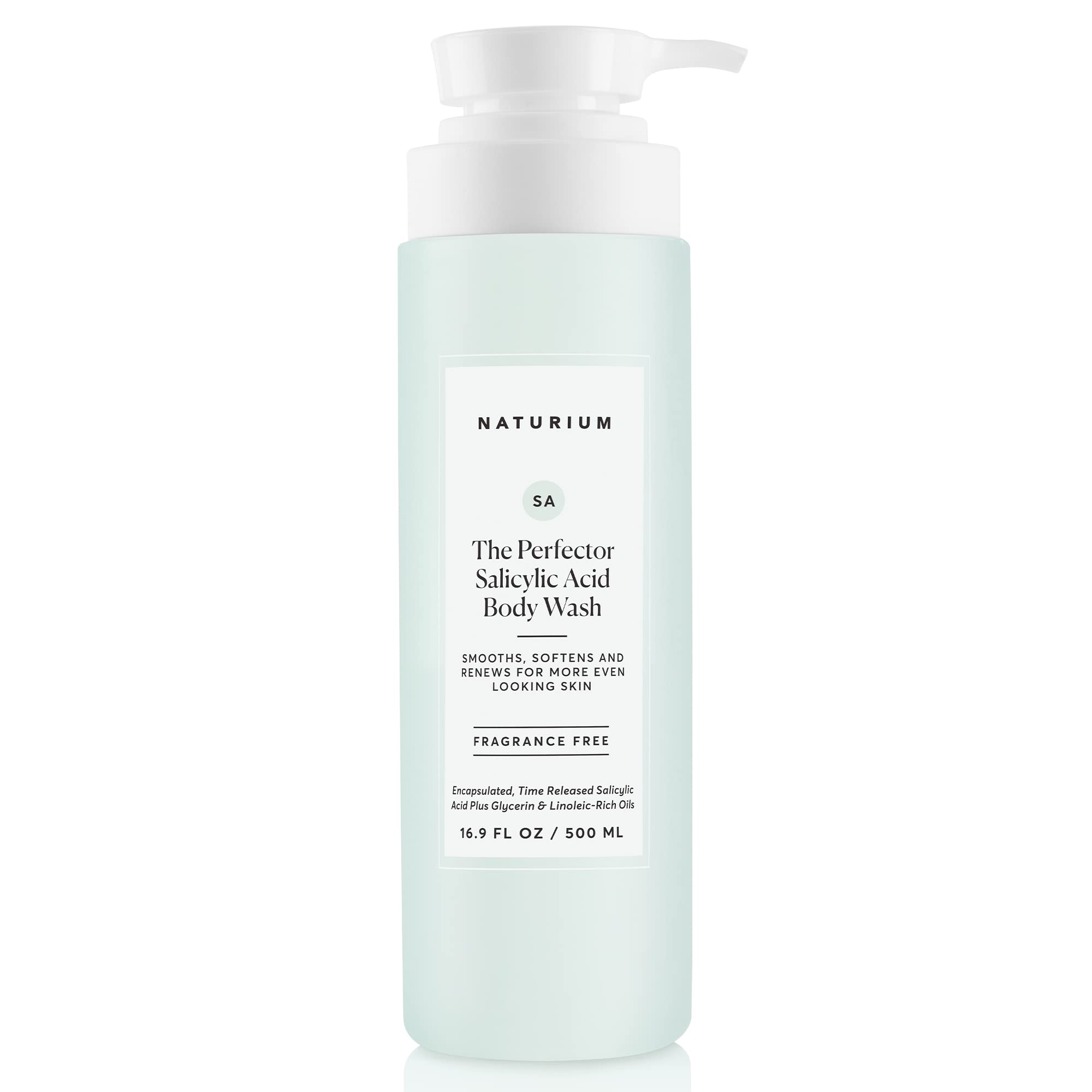Naturium The Perfector Salicylic Acid Body Wash, Gentle & Smoothing Cleanser, 16.9 oz
