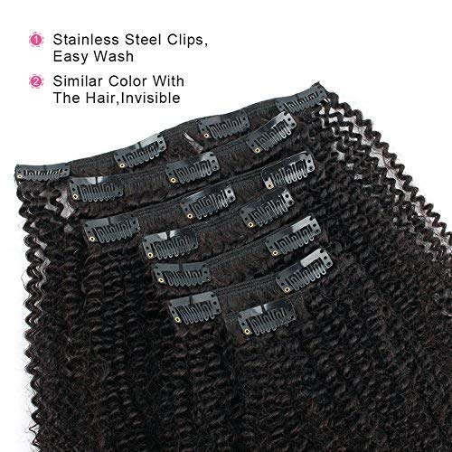 Abh Amazingbeauty Hair Afro Coily Clip In Hair Extensions Real Human Hair 4B And 4C Double Wefts Remy Coily Clip Ins For African