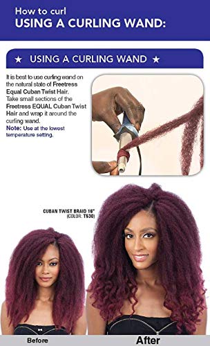 Freetress Equal Synthetic Hair Braids Double Strand Style Cuban Twist Braid 16'' (6-Pack, 2)