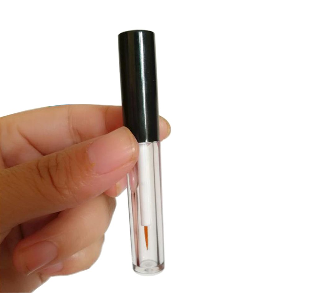 6PCS 0.06oz Empty Upscale Plastic Eyeliner Vials Tube Bottle Refillable Eyelash Growth Liquid Container Clear Mascara Bottle wit