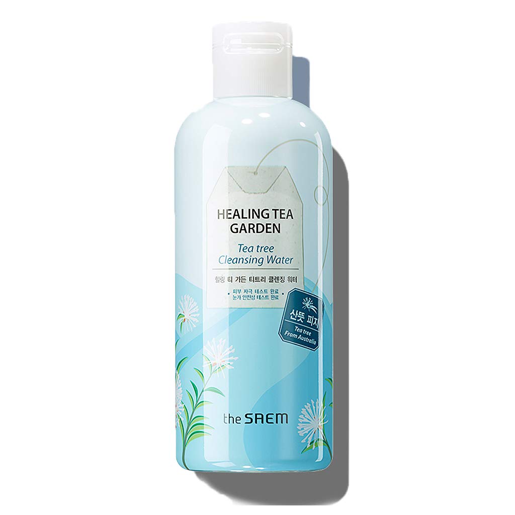 Thesaem Healing Tea Garden Cleansing Water Tea Tree 300Ml (10.14 Fl.Oz) - One Step No Wash Cleansing Water, Pore And Sebum Care,