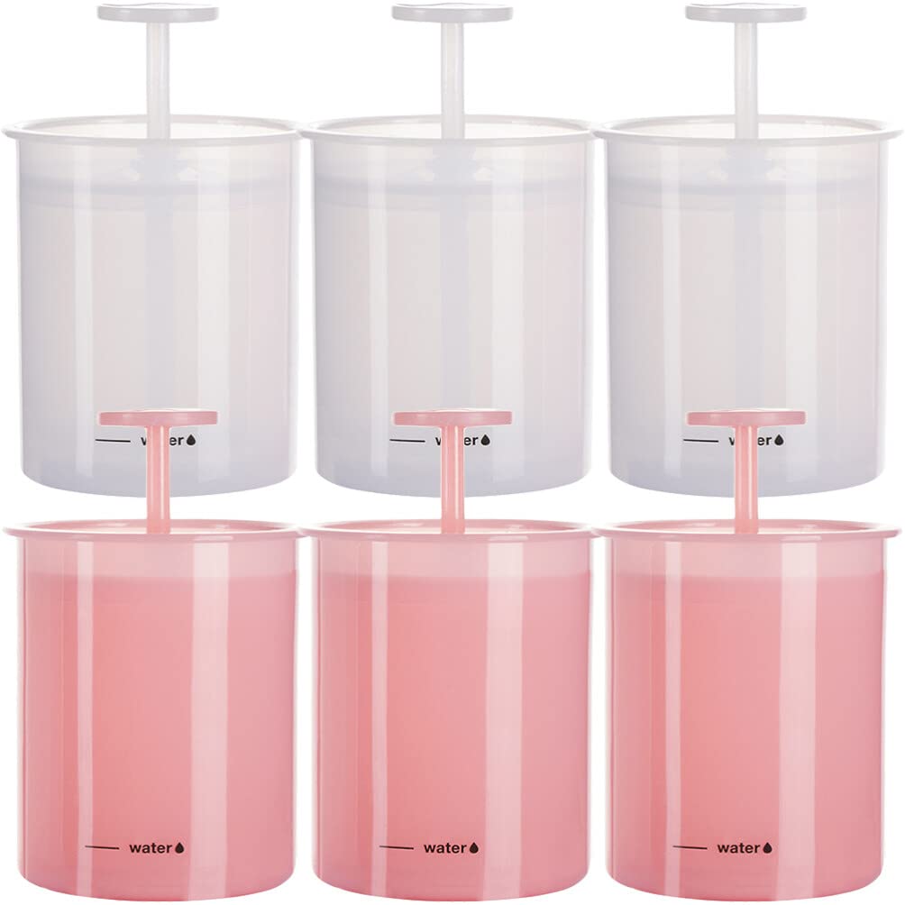 FRCOLOR Facial Foam Maker 6 Pcs Manual Face Wash Foaming Cups for Deep Pore Cleansing Lightweight Plastic 3.93X2.55X2.55In Trave
