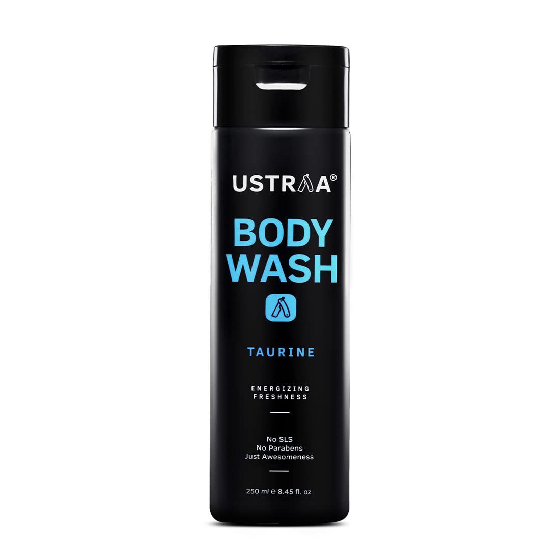 Ustraa Body Wash  Taurine  250 Ml  For Men | Menthol Cooling, Energizing Freshness & No PostShower Dryness, Intense Foaming 