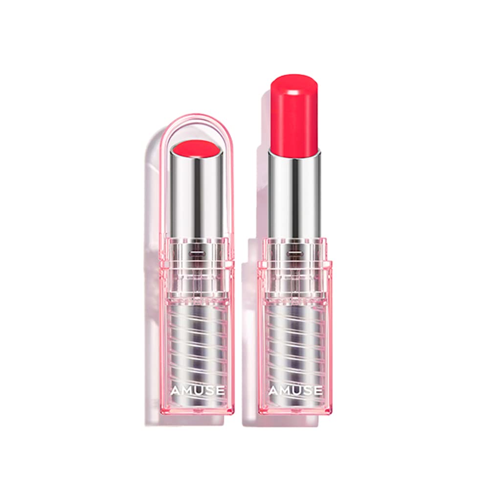 Amuse SEOUL DEW BALM 04 cHERRY  dewy vibrant red pink  Dewy, moisturizing, shimmery tinted, moist and healthy finish, vegan