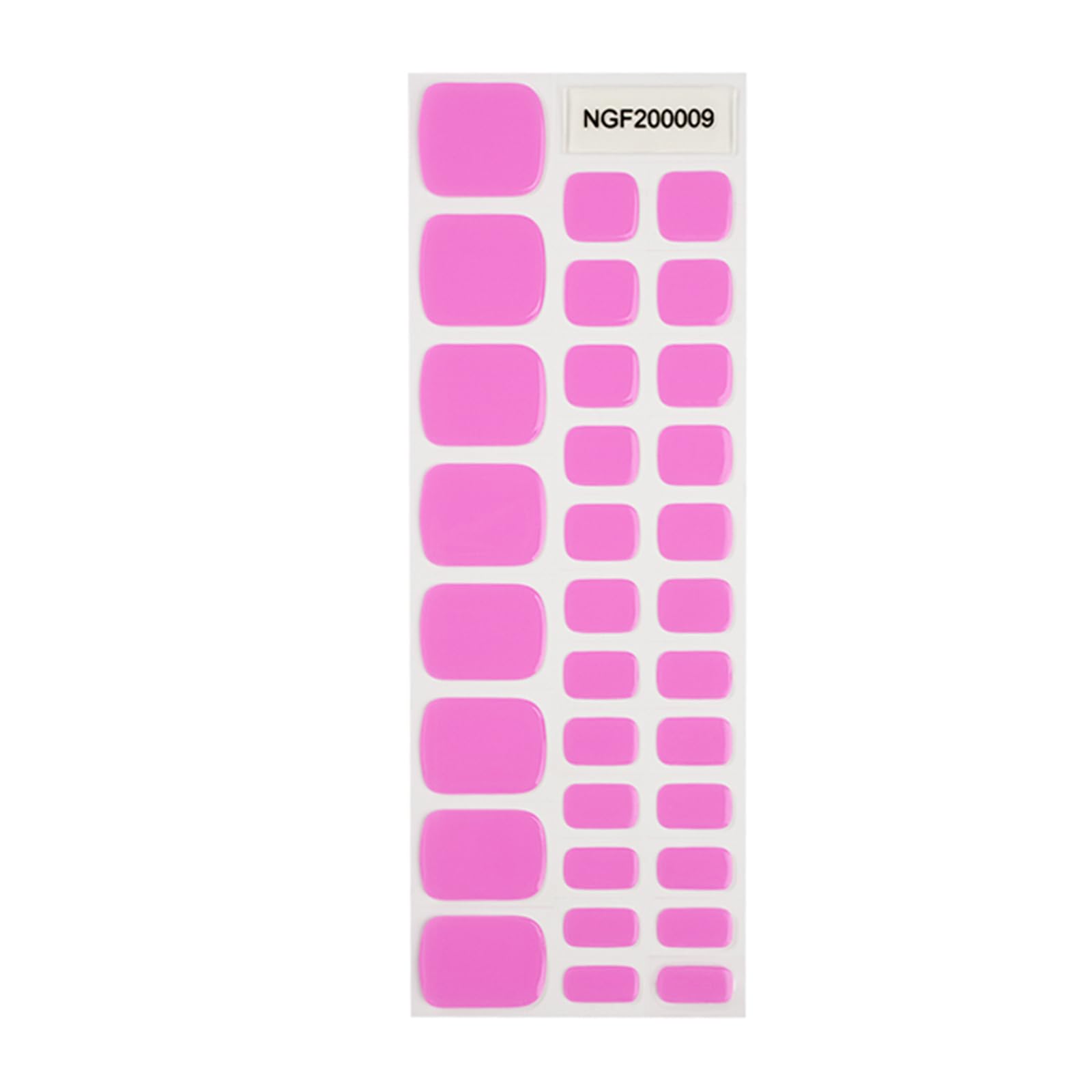 Wekcekcek Semi Cured Gel Toenail Strips, 32 Pink B Gel Toenail Stickers - Works With Any Nail Lamps Gel Pedicure Strips Full Nai