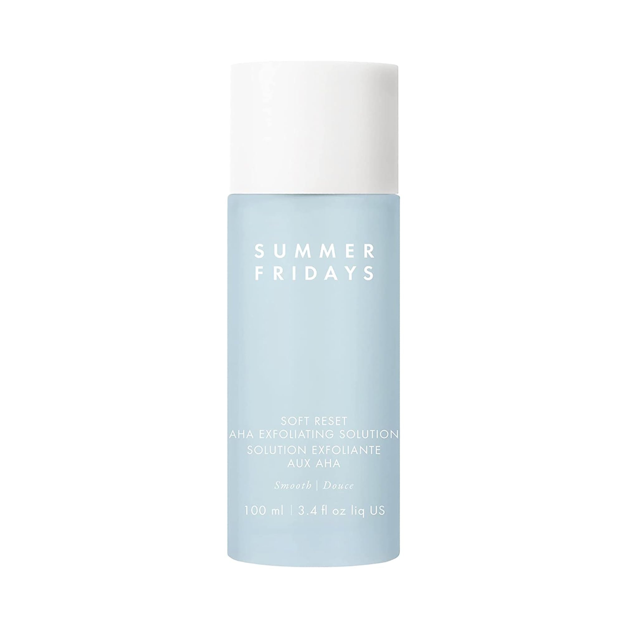 Summer Fridays Soft Reset AHA Exfoliating Solution - Overnight Facial Exfoliator that Smoothes + Refines Texture - Enriched with
