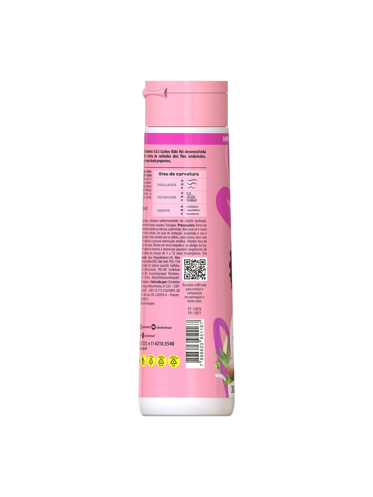 Salon Line - Treatment Collection (SOS Curls for Kids) - Kids Shampoo 300 ml (10.14 Fl Oz)