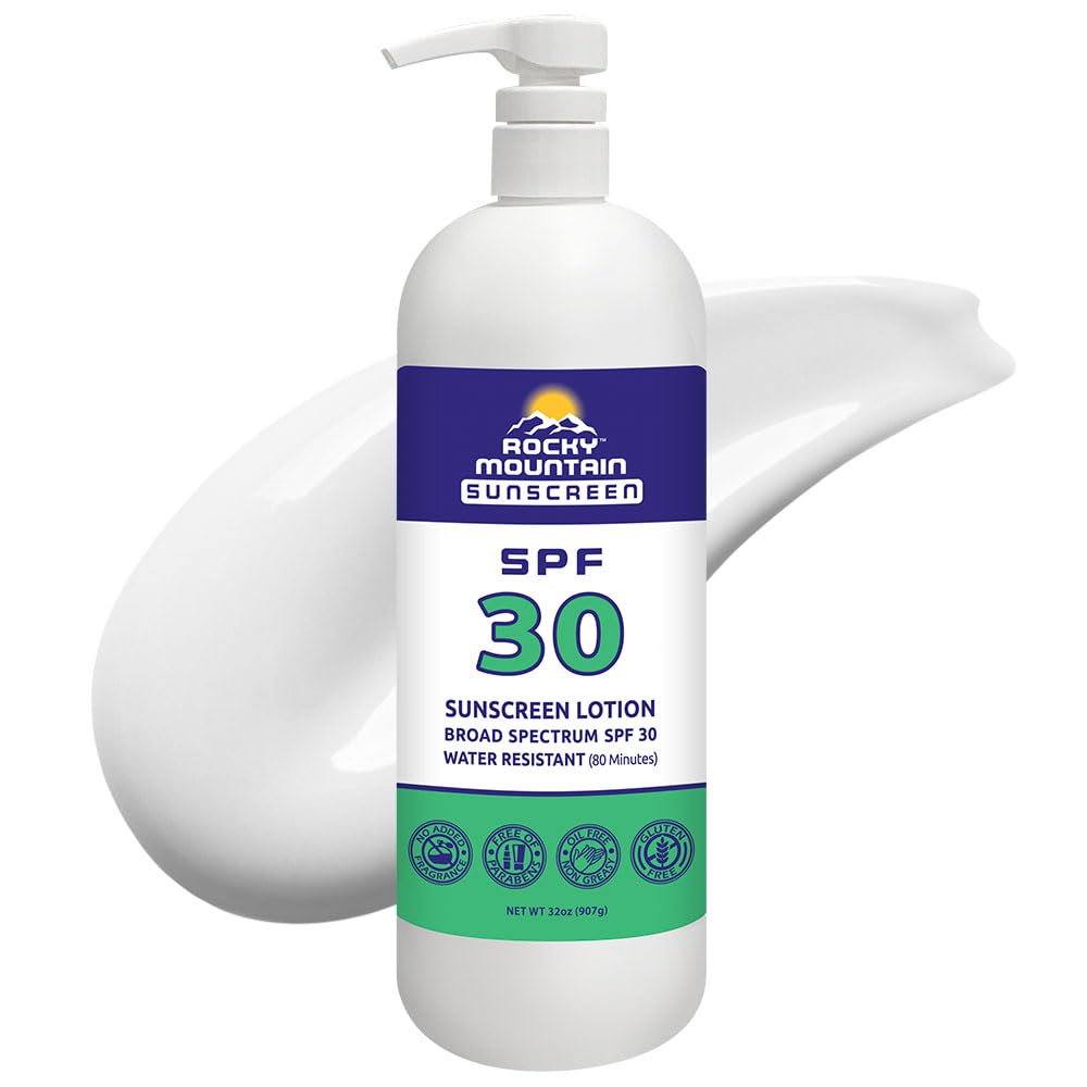 Rocky Mountain Sunscreen SPF 30 Lotion | Broad Spectrum UVA/UVB Protection | Hawaii 104 Reef Act Compliant (Oxybenzone & Octinox